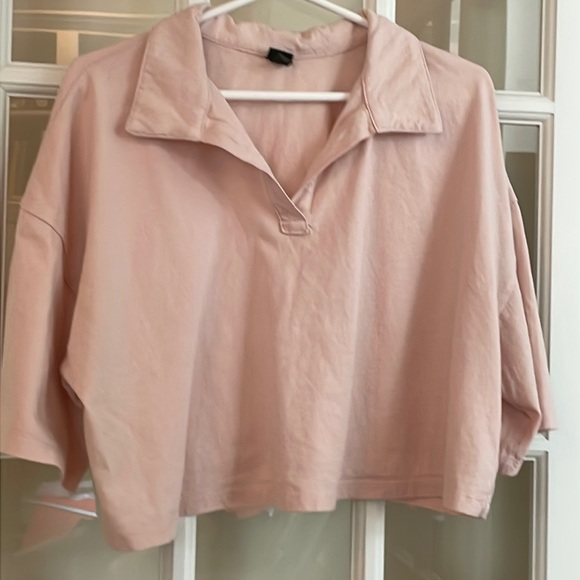 DUSTY ROSE CROPPED T SHIRT (XXL) - Picture 1 of 7
